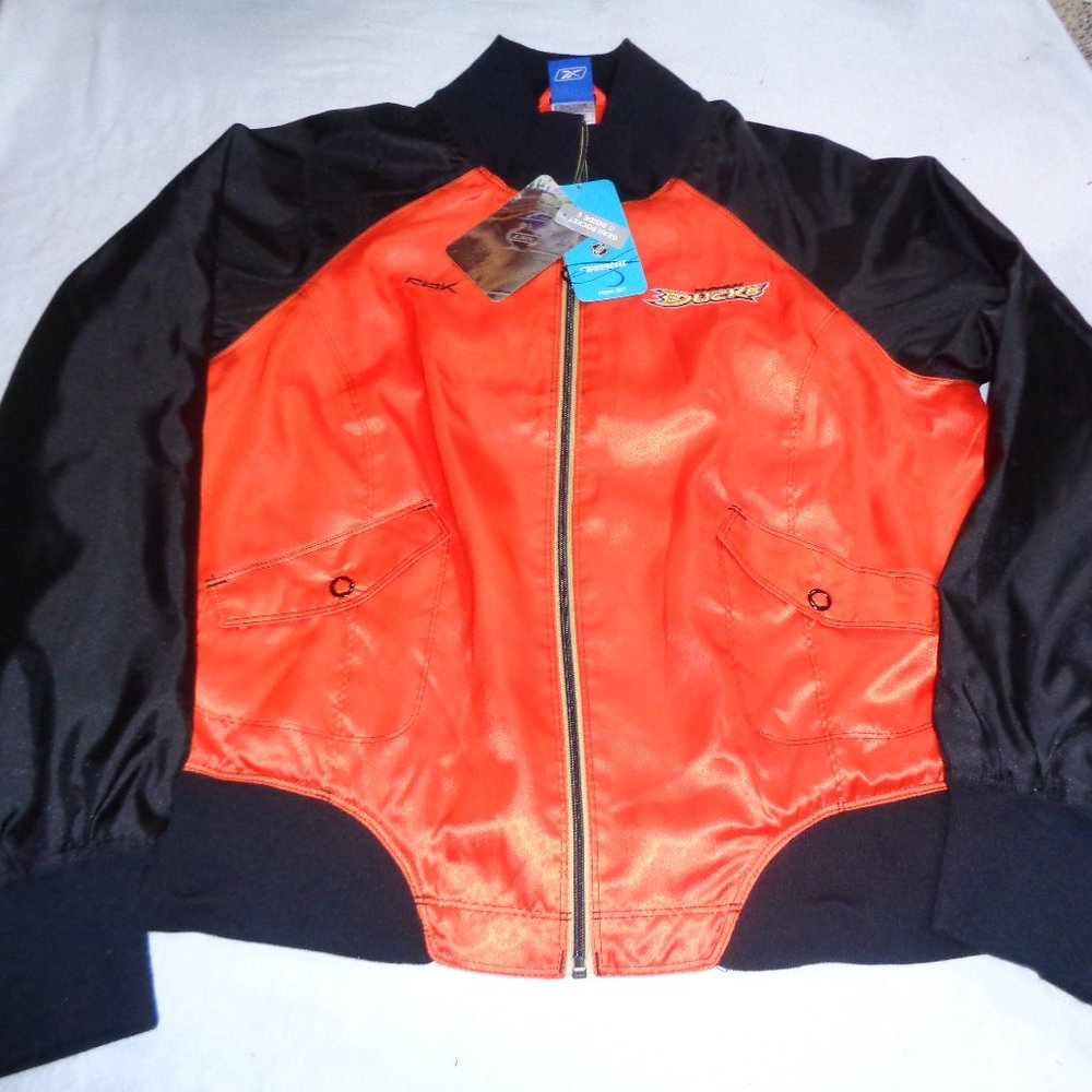 Reebok Anaheim Ducks Satin NHL Hockey Jacket XL